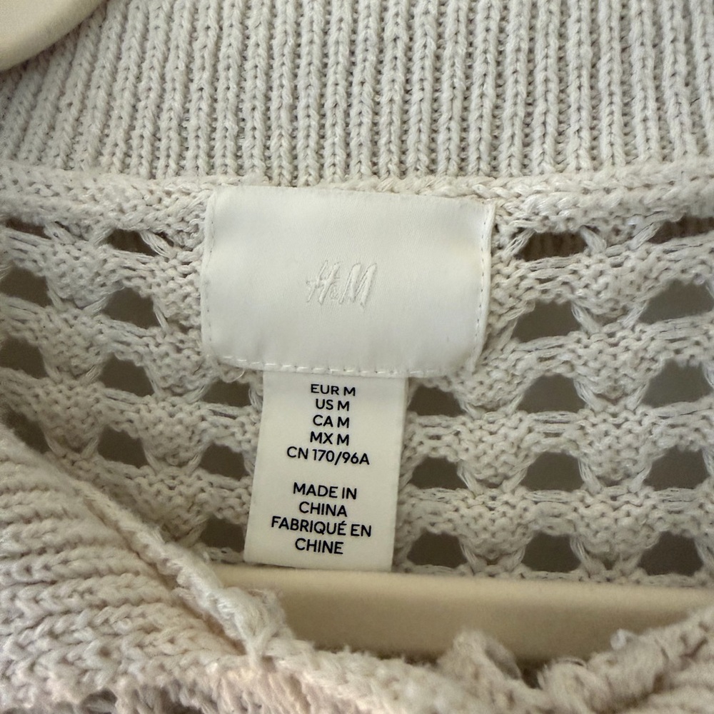 H&M Cream Knit Button-Up Cardigan - Picture 3 of 3
